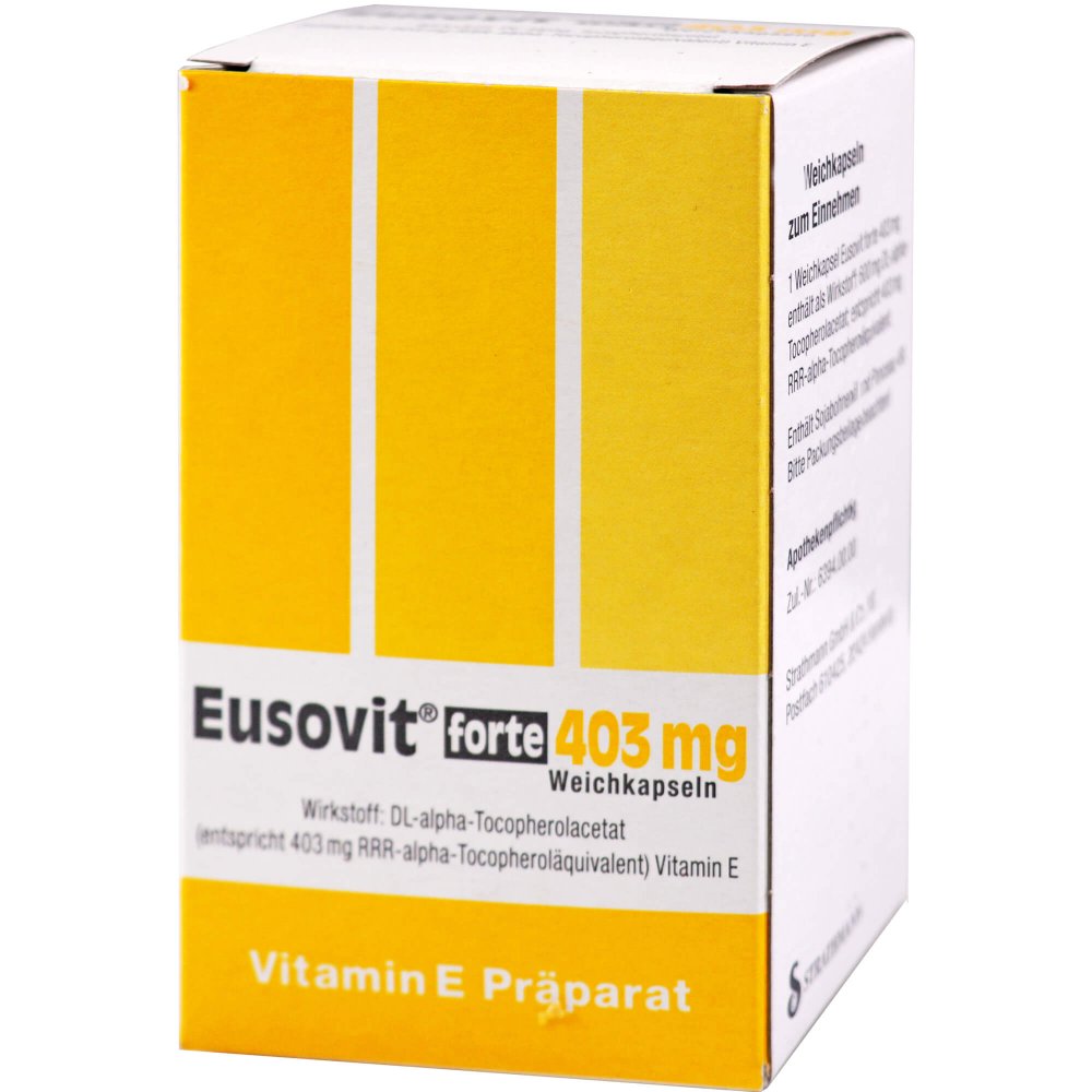 Das Produktfoto zeigt Eusovit Forte 403 Mg Weichkapseln (50 stk) PZN 08998222