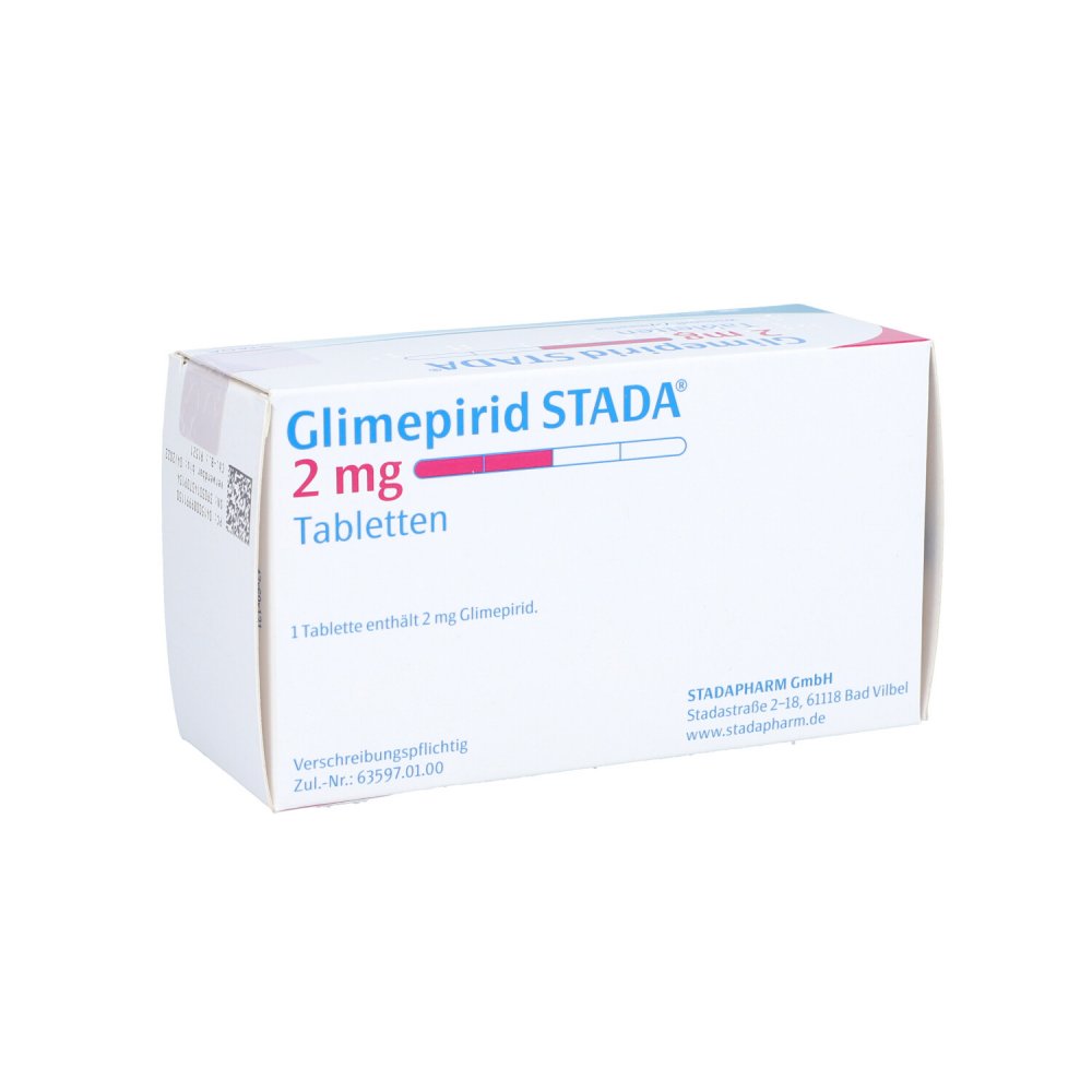 Das Produktfoto zeigt Glimepirid Stada 2 Mg Tabletten (180 stk) PZN 08999115
