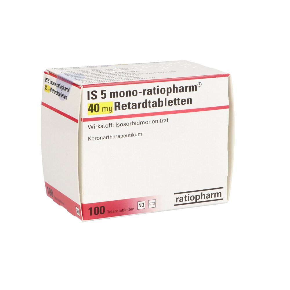 Is 5 Mono-Ratiopharm 40 Mg Retardtabletten (100 stk)