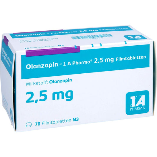 Olanzapin-1a Pharma 2,5 Mg Filmtabletten (70 stk)