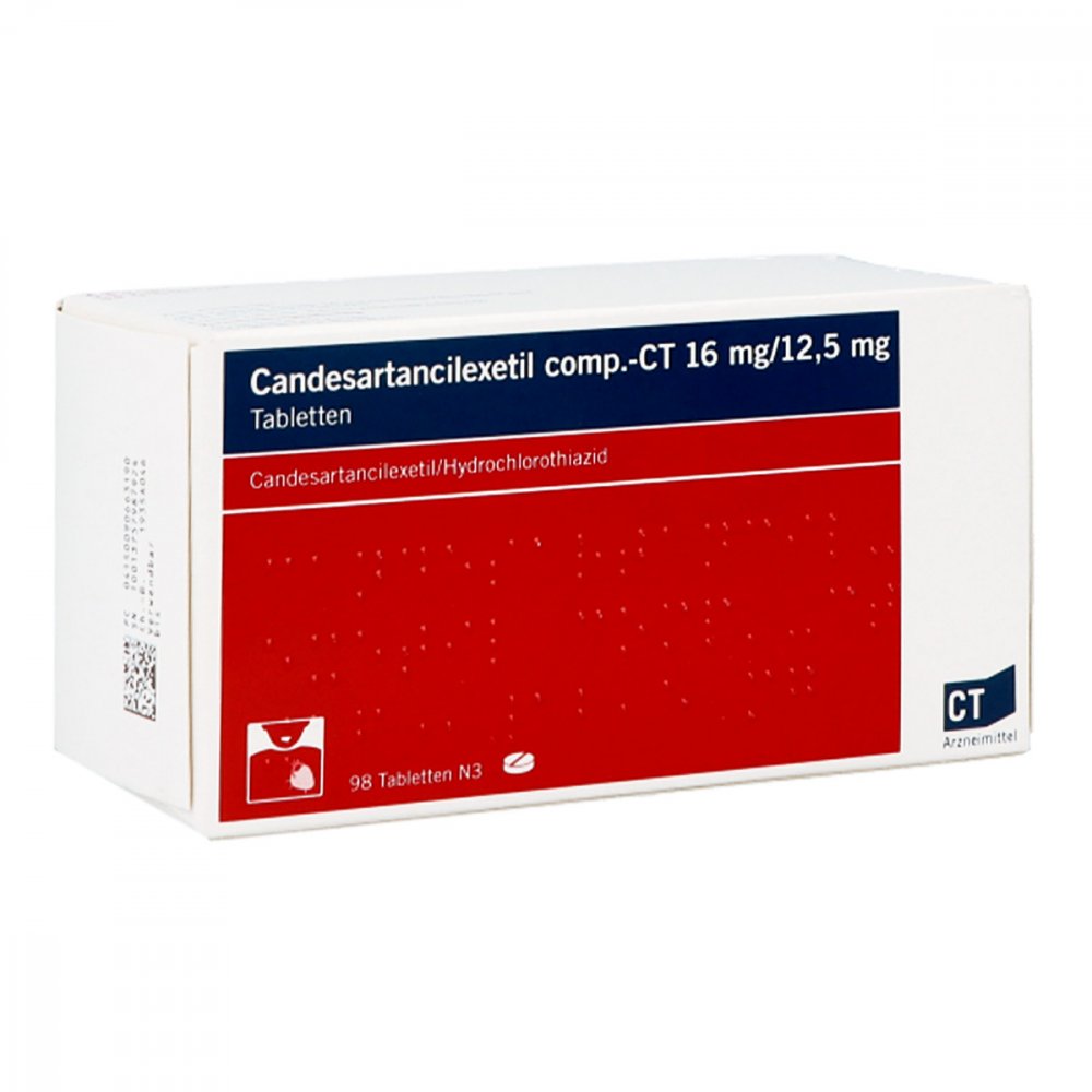 Candesartancilexetil Comp.-Ct 16 Mg/12,5 Mg Tabl. (98 stk)