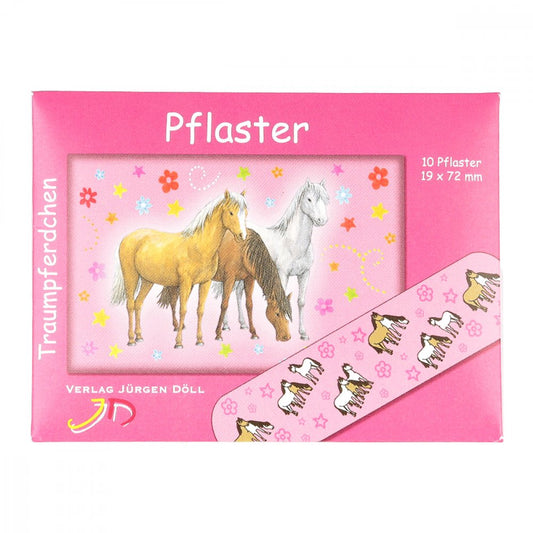 Das Produktfoto zeigt Kinderpflaster Traumpferdchen Rot Briefchen (10 stk) PZN 09078110