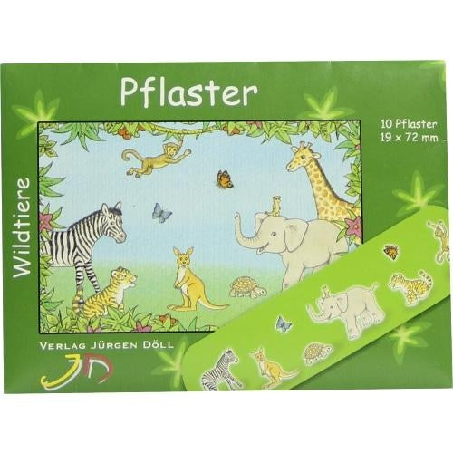 Das Produktfoto zeigt Kinderpflaster Wildtiere Briefchen (10 stk) PZN 09078162