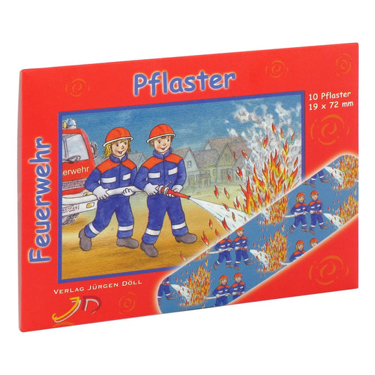 Das Produktfoto zeigt Kinderpflaster Feuerwehr Briefchen (10 stk) PZN 09078311