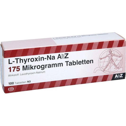 Das Produktfoto zeigt L-Thyroxin-Na Abz 175 Mikrogramm Tabletten (100 stk) PZN 09082459