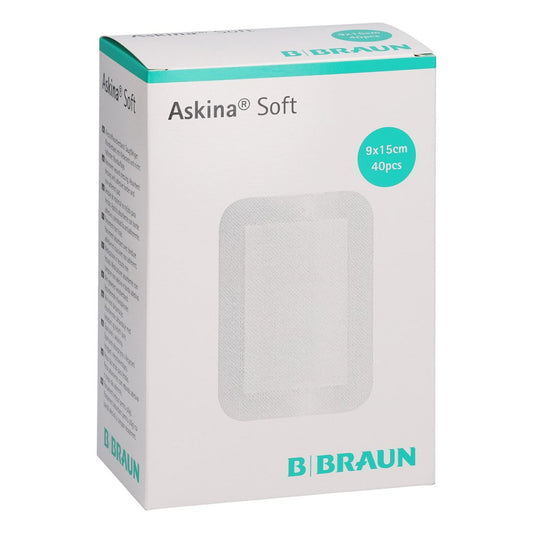 Das Produktfoto zeigt Askina Soft Wundverband 9x15 Cm Steril (40 stk) PZN 09083281