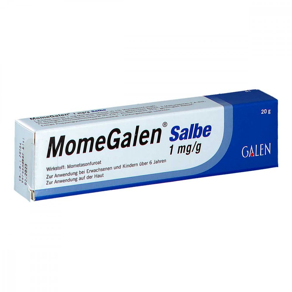 Das Produktfoto zeigt Momegalen 1 Mg/G Salbe (20 g) PZN 09087497