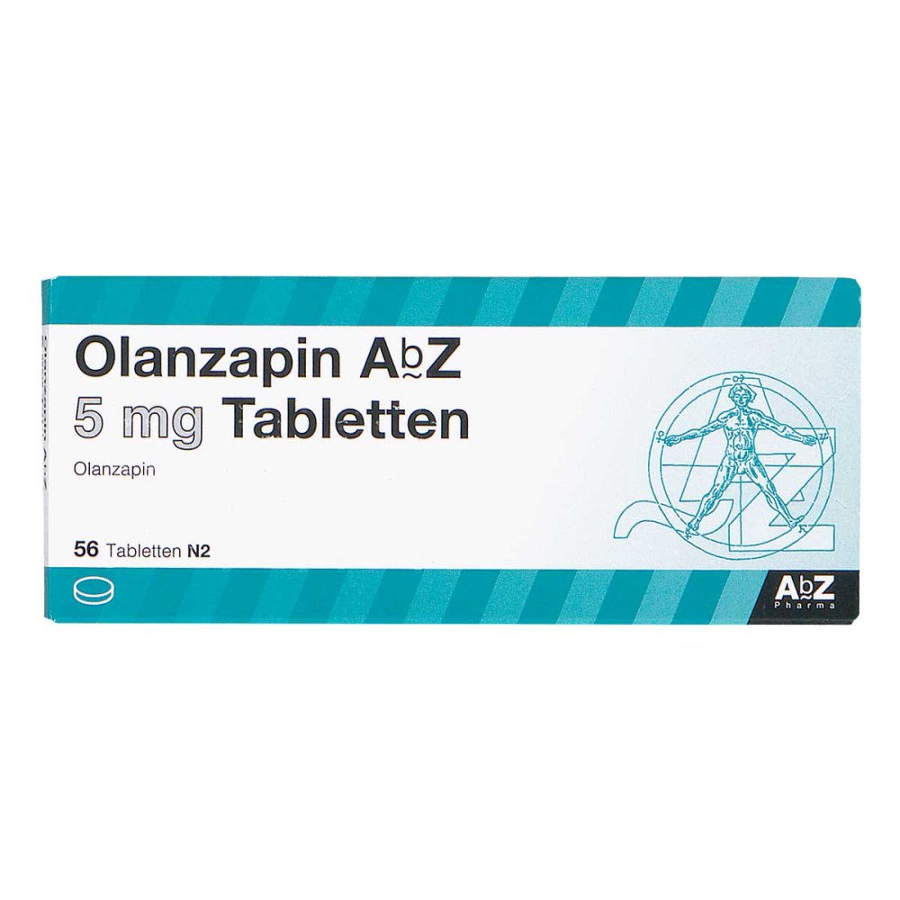 Das Produktfoto zeigt Olanzapin Abz 5 Mg Tabletten (56 stk) PZN 09089639