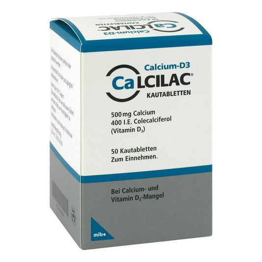 Calcilac Kautabletten 500 Mg/400 I.E. (50 stk)
