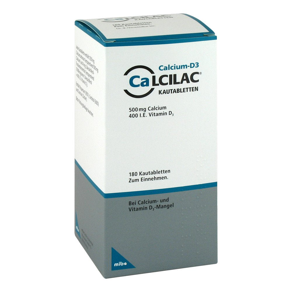Calcilac Kautabletten 500 Mg/400 I.E. (180 stk)