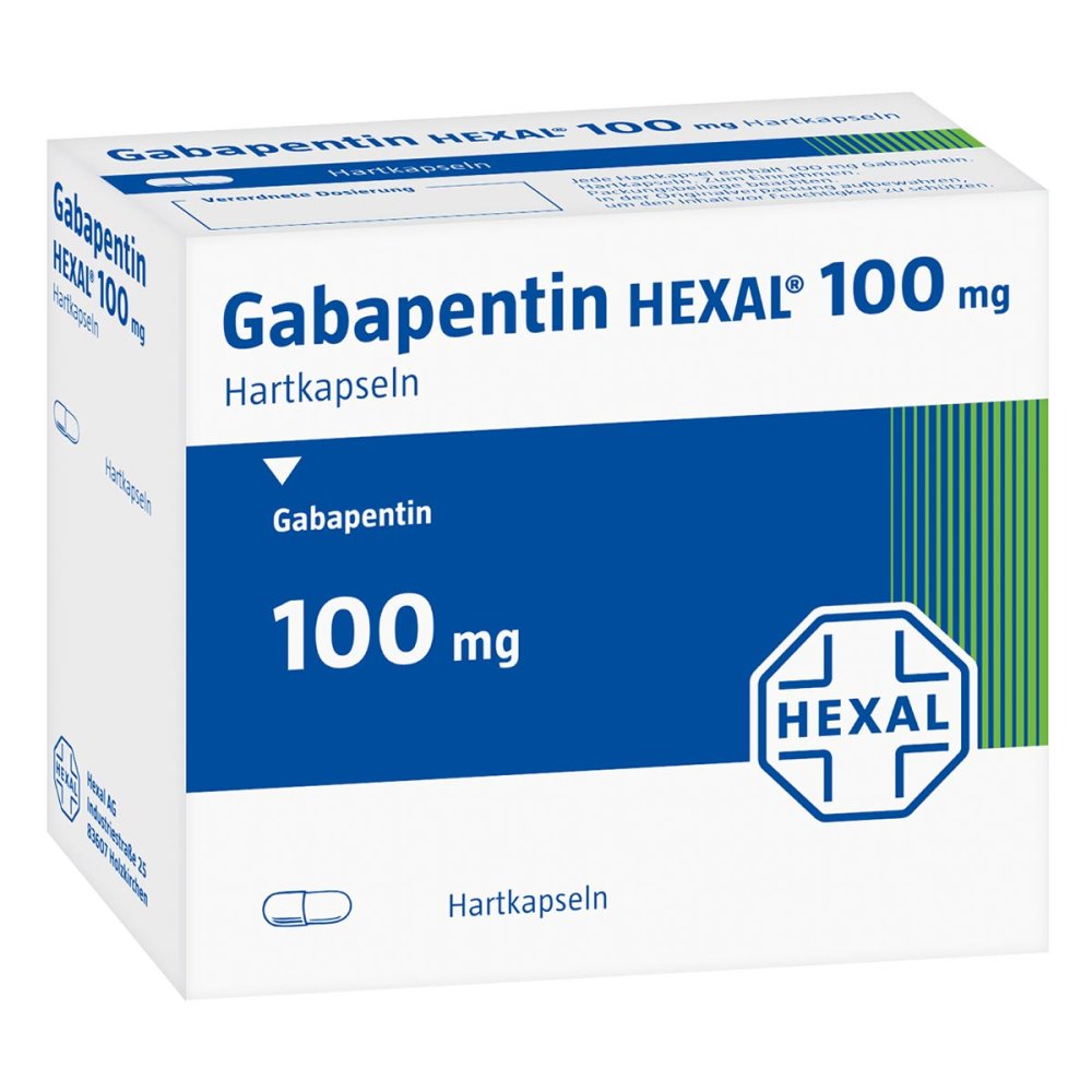 Das Produktfoto zeigt Gabapentin Hexal 100 Mg Hartkapseln (50 stk) PZN 09097001