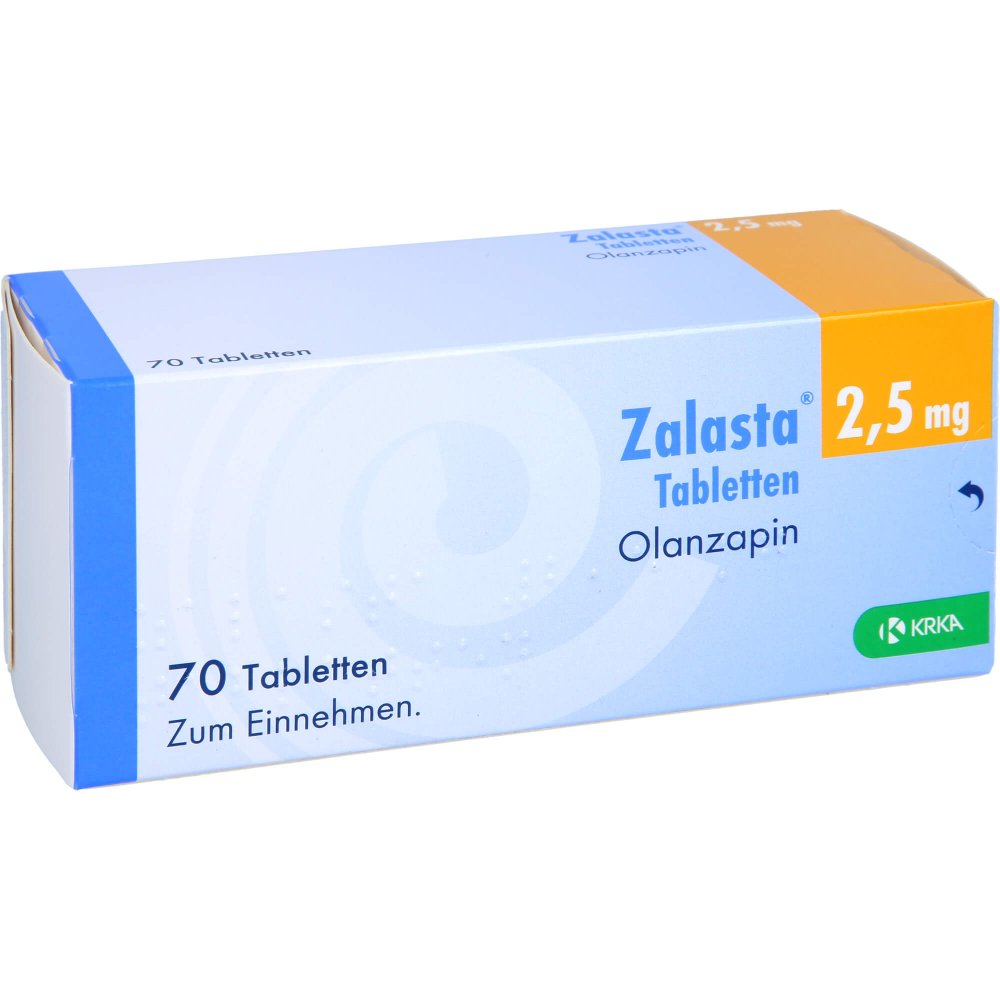 Das Produktfoto zeigt Zalasta 2,5 Mg Tabletten (70 stk) PZN 09097604