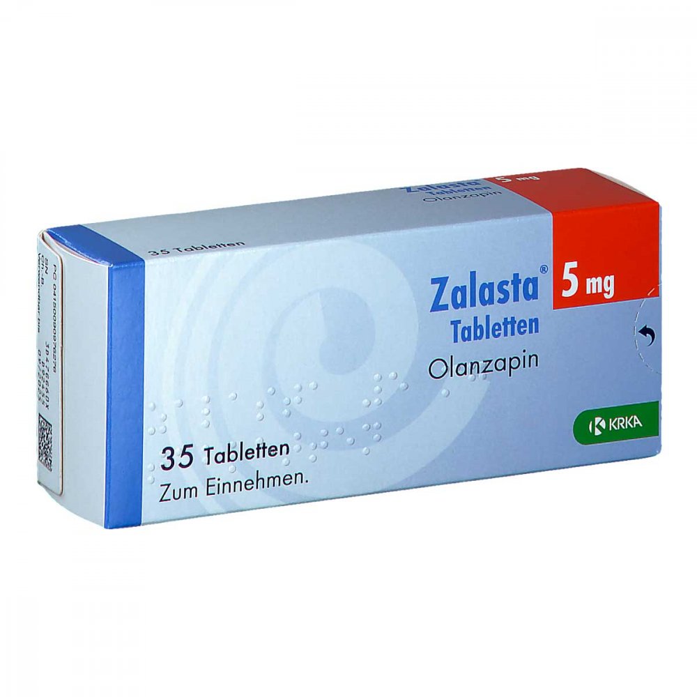 Das Produktfoto zeigt Zalasta 5 Mg Tabletten (35 stk) PZN 09097627