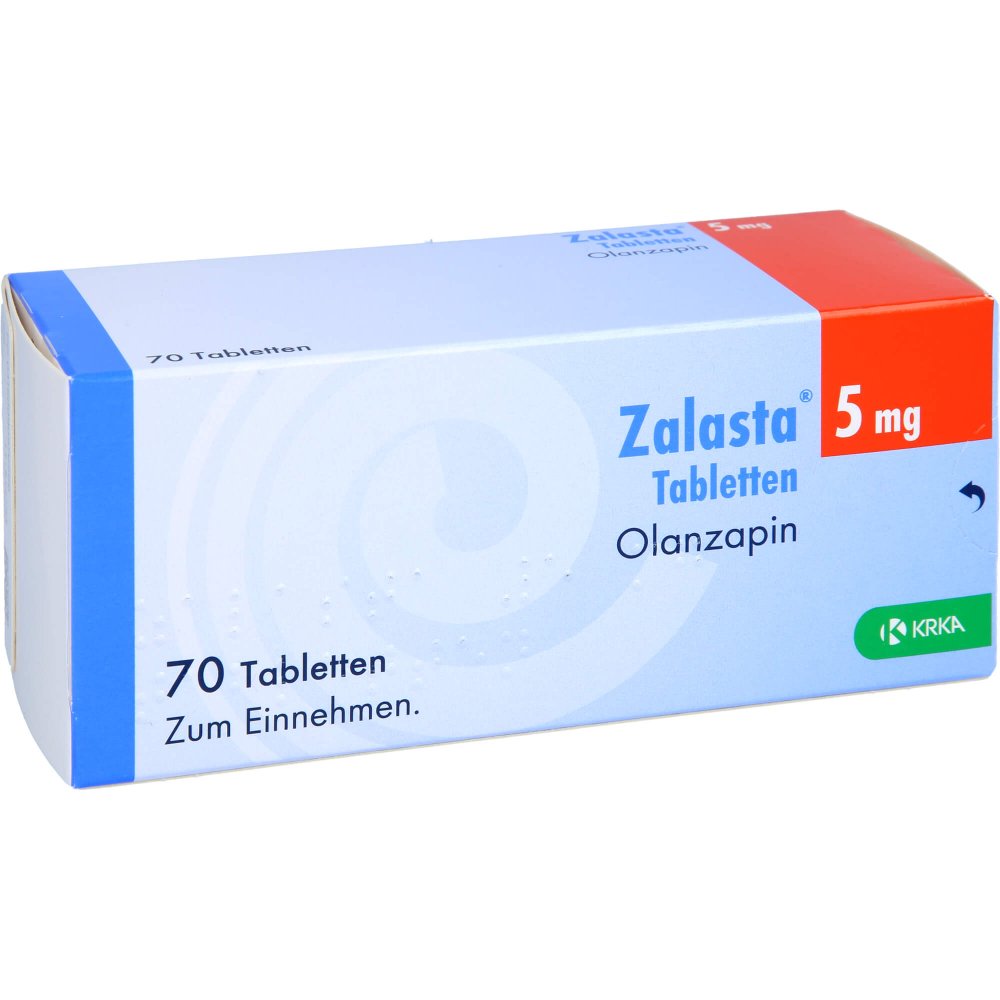 Das Produktfoto zeigt Zalasta 5 Mg Tabletten (70 stk) PZN 09097656