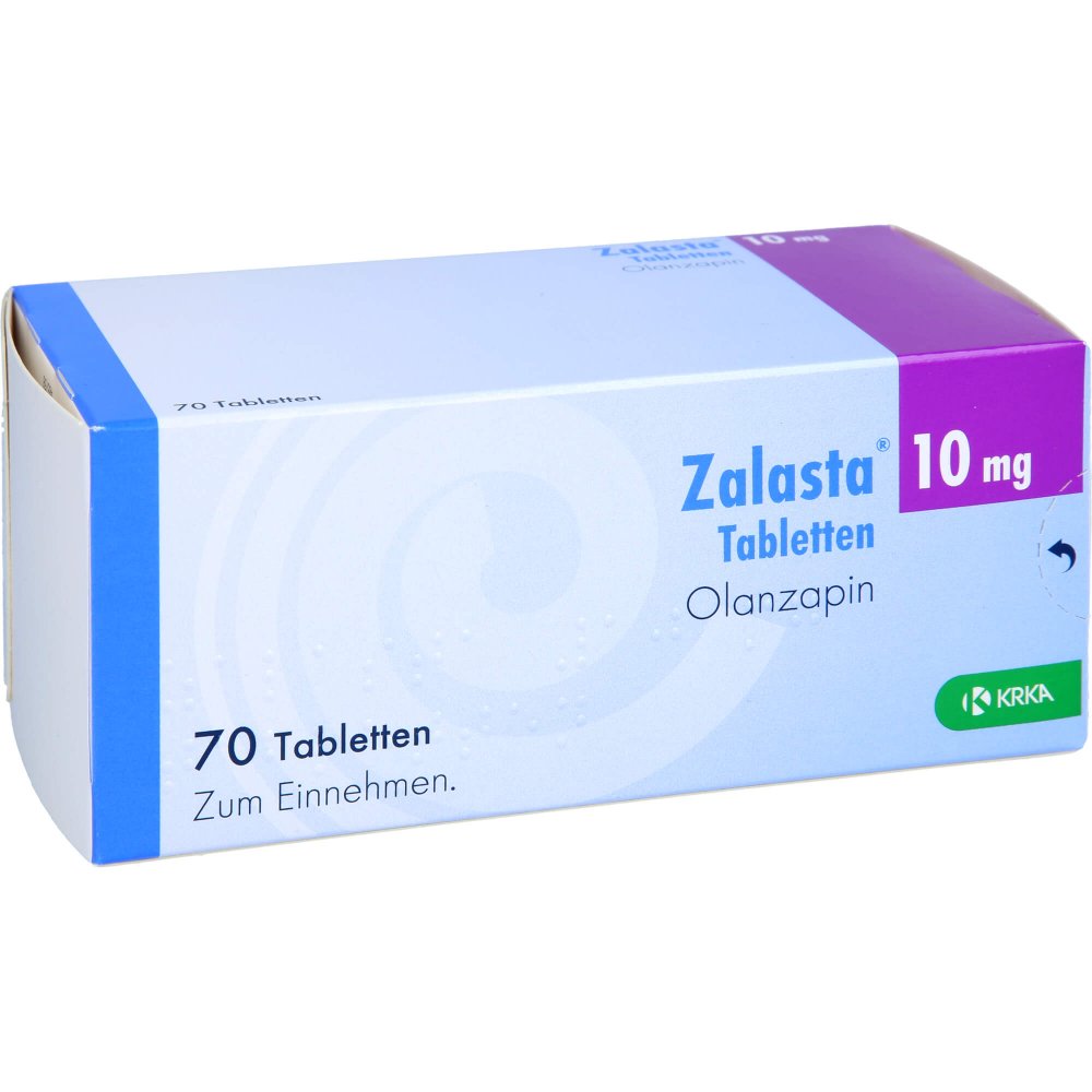 Das Produktfoto zeigt Zalasta 10 Mg Tabletten (70 stk) PZN 09097722