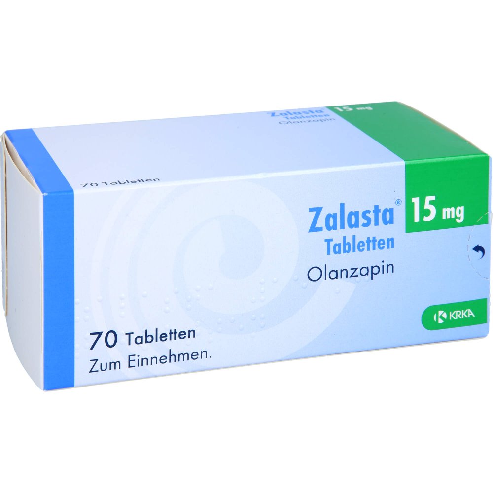 Das Produktfoto zeigt Zalasta 15 Mg Tabletten (70 stk) PZN 09097751