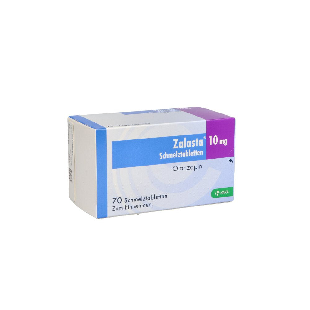 Das Produktfoto zeigt Zalasta 10 Mg Schmelztabletten (70 stk) PZN 09098035