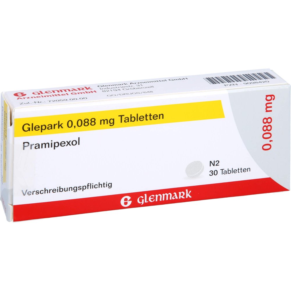 Das Produktfoto zeigt Glepark 0,088 Mg Tabletten (30 stk) PZN 09098420