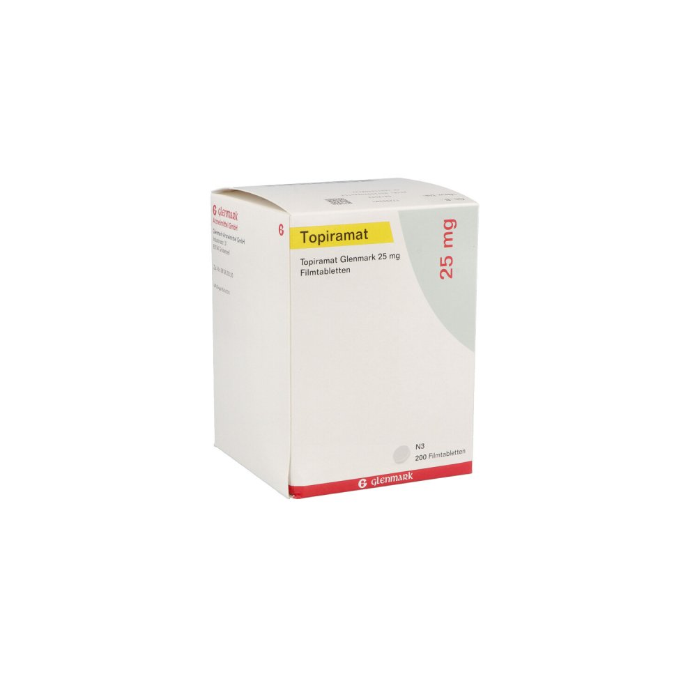 Topiramat Glenmark 25 Mg Filmtabletten (200 stk)