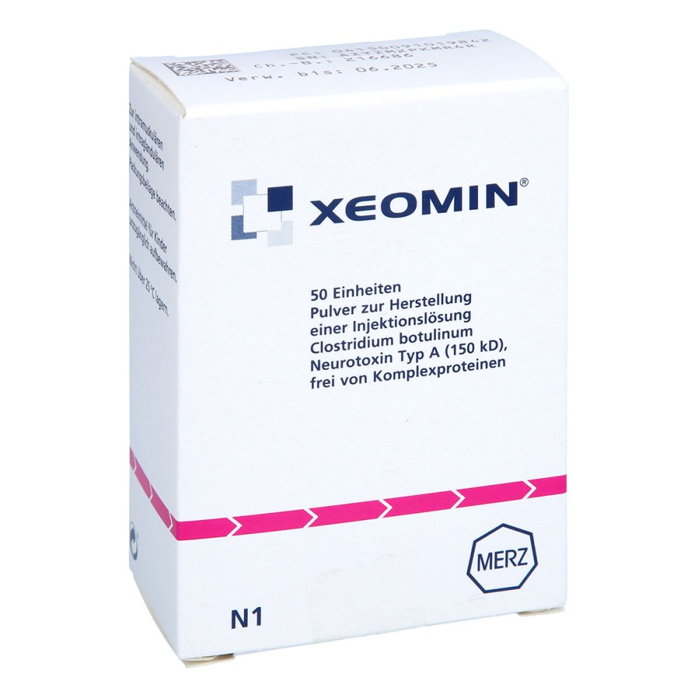 Xeomin 50 Ld50 Einheiten Plv.Z.Herst.E.Inj.-Lsg. (1 stk)