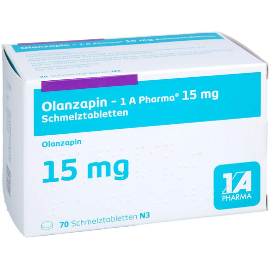 Olanzapin-1a Pharma 15 Mg Schmelztabletten (70 stk)