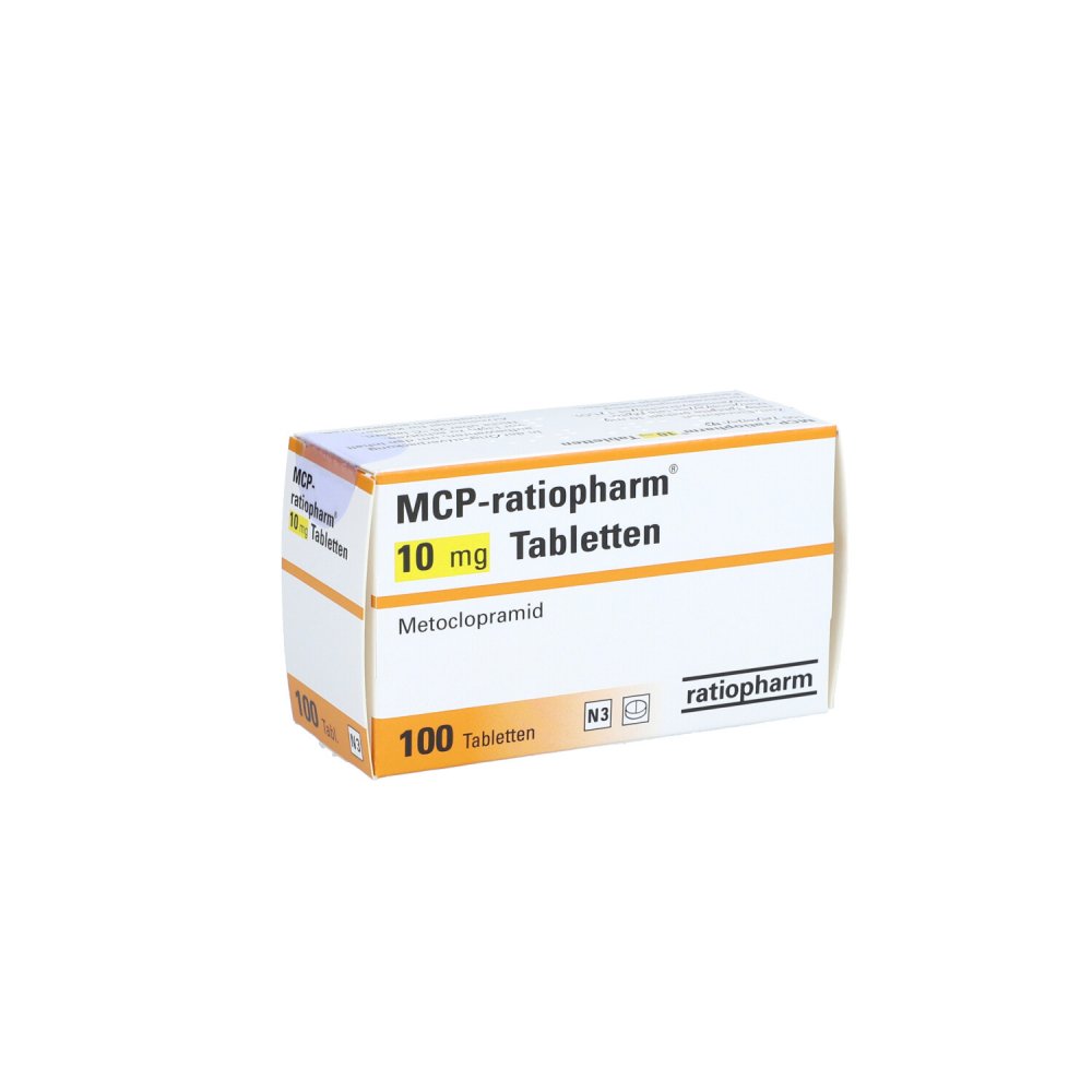 Das Produktfoto zeigt Mcp-Ratiopharm 10 Mg Tabletten (100 stk) PZN 09123508