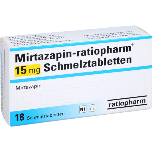 Mirtazapin-Ratiopharm 15 Mg Schmelztabletten (18 stk)
