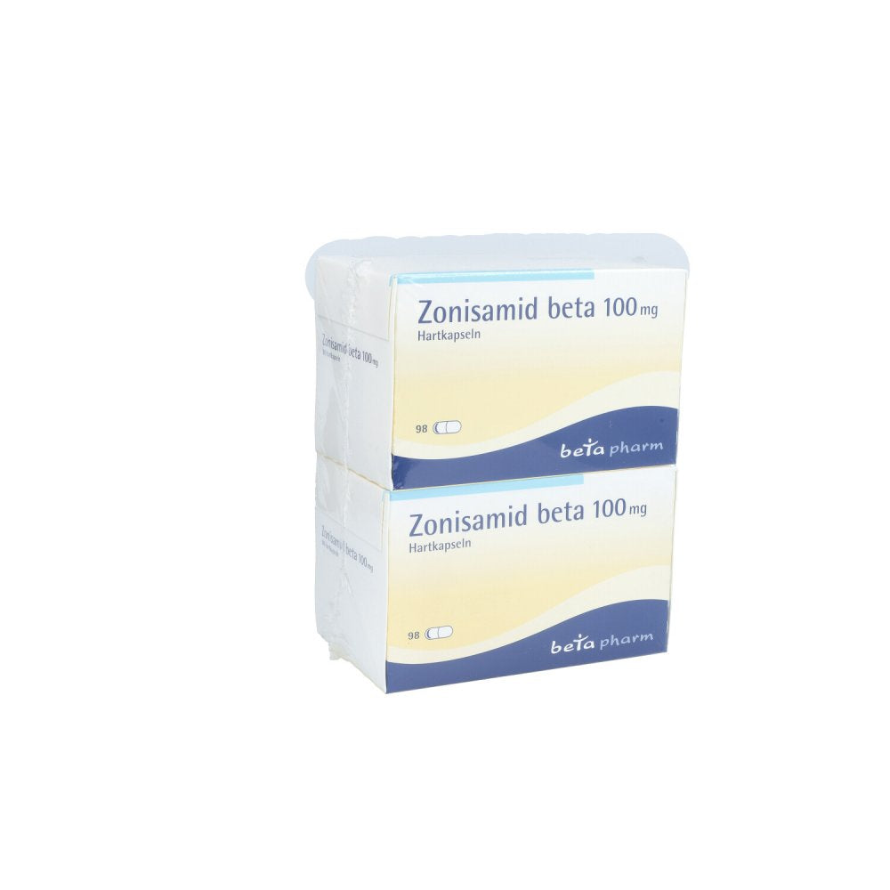 Das Produktfoto zeigt Zonisamid Beta 100 Mg Hartkapseln (196 stk) PZN 09154621