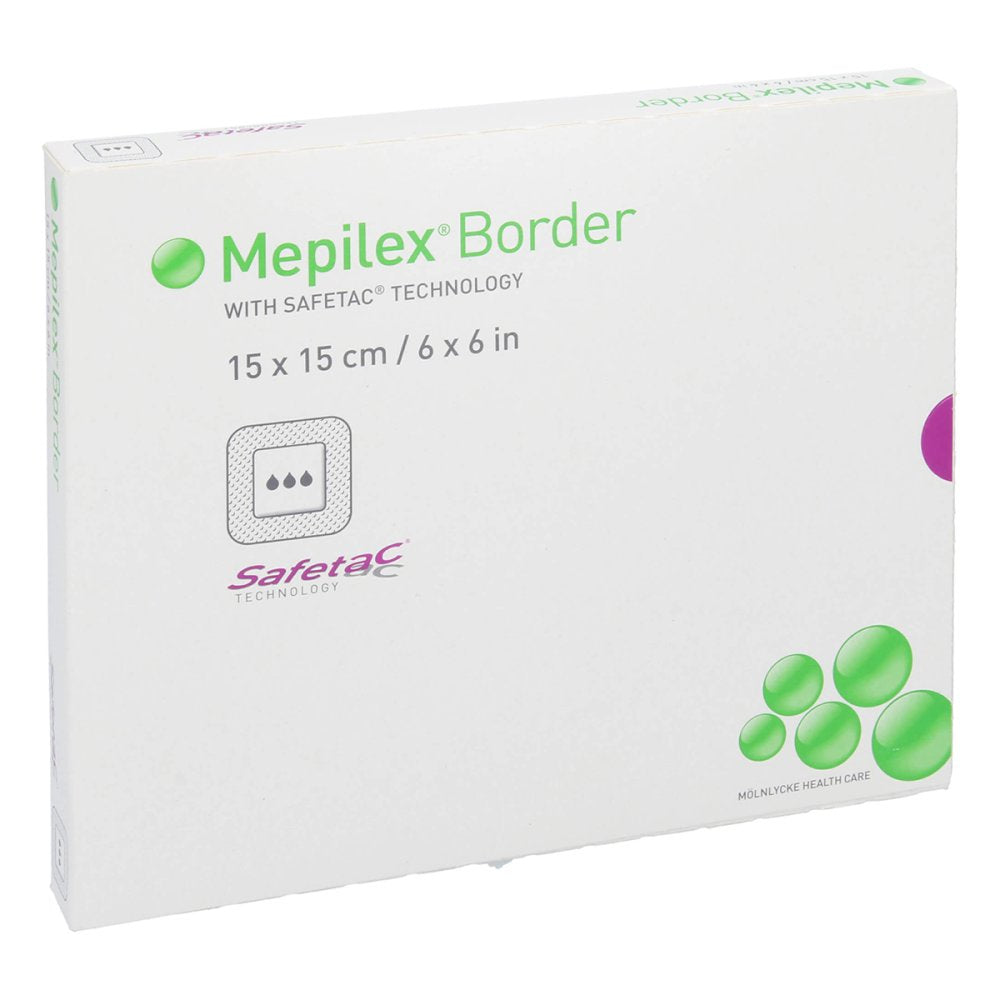 Das Produktfoto zeigt Mepilex Border Schaumverband 15x15 Cm (5 stk) PZN 09178018