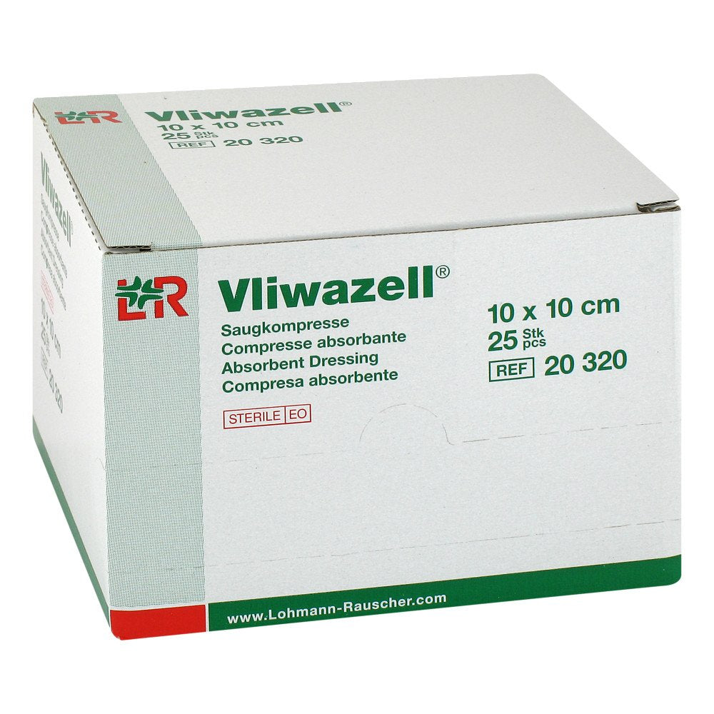 Vliwazell Saugkompressen Steril 10x10 Cm (25 stk)