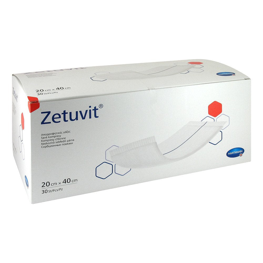 Das Produktfoto zeigt Zetuvit Saugkompressen Unsteril 20x40 Cm (30 stk) PZN 09178739