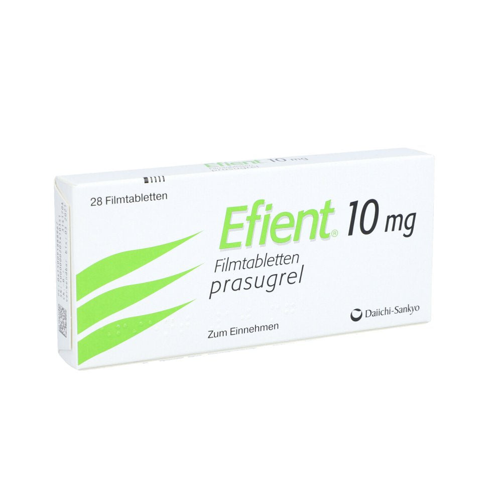 Das Produktfoto zeigt Efient 10 Mg Filmtabletten (28 stk) PZN 09188896