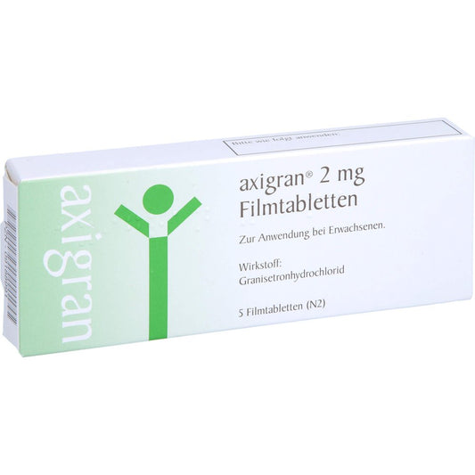 Das Produktfoto zeigt Axigran 2 Mg Filmtabletten (5 stk) PZN 09188991