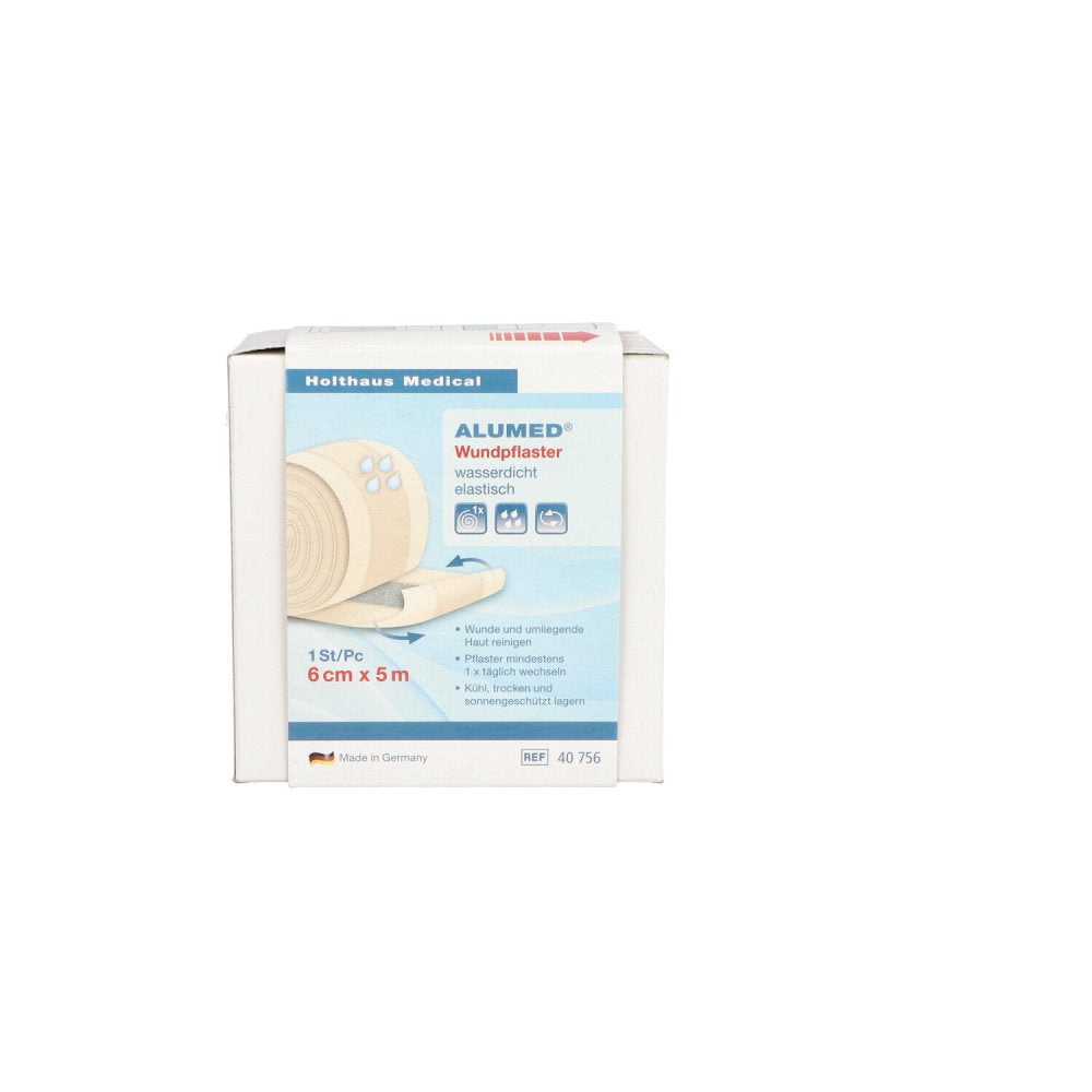 Das Produktfoto zeigt Alumed Wundpflaster 6 Cmx5 M (1 stk) PZN 09189039