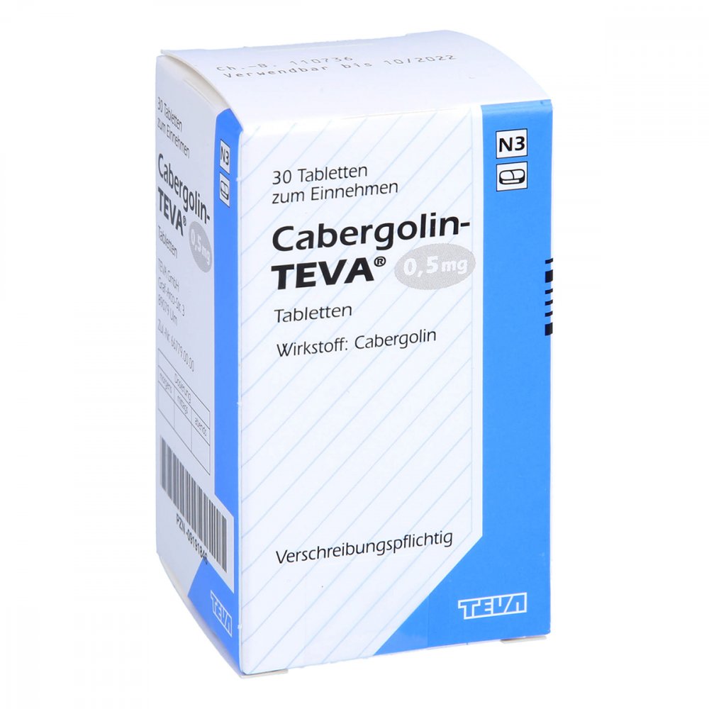 Cabergolin Teva 0,5 Mg Tabletten (30 stk)