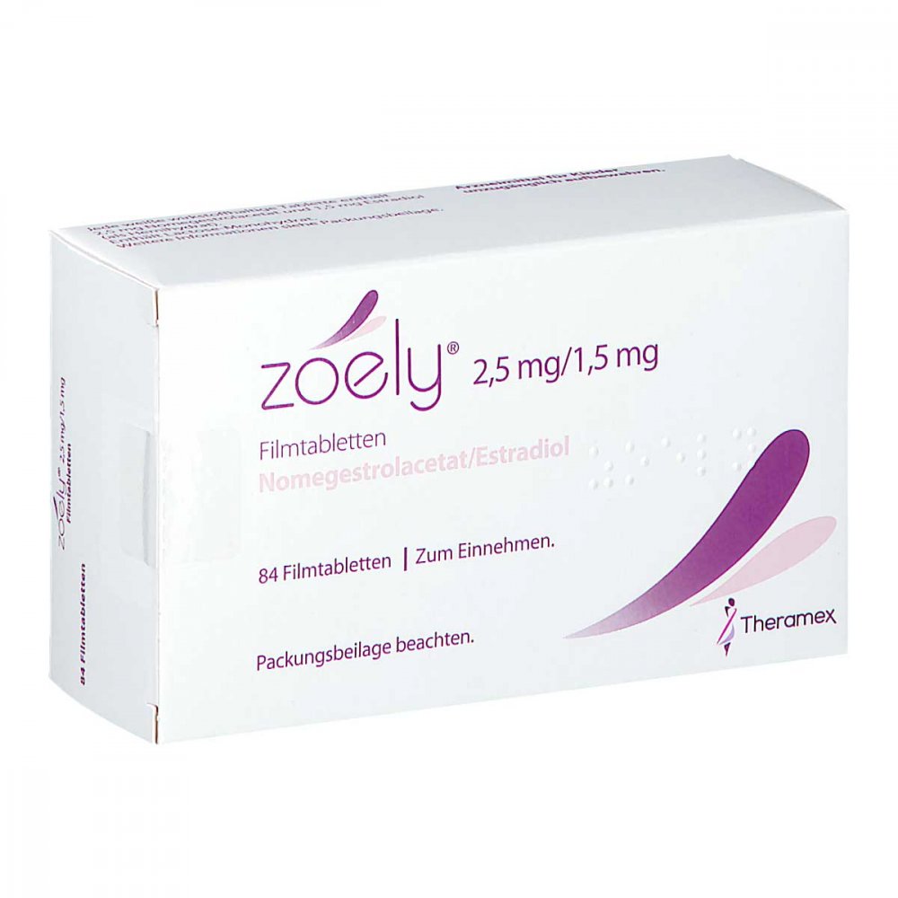 Zoely 2,5 Mg/1,5 Mg Filmtabletten (3X28 stk)