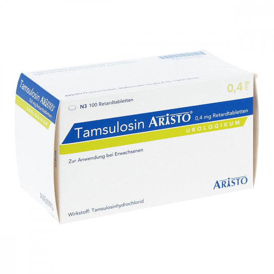 Das Produktfoto zeigt Tamsulosin Aristo 0,4 Mg Retardtabletten (100 stk) PZN 09205583
