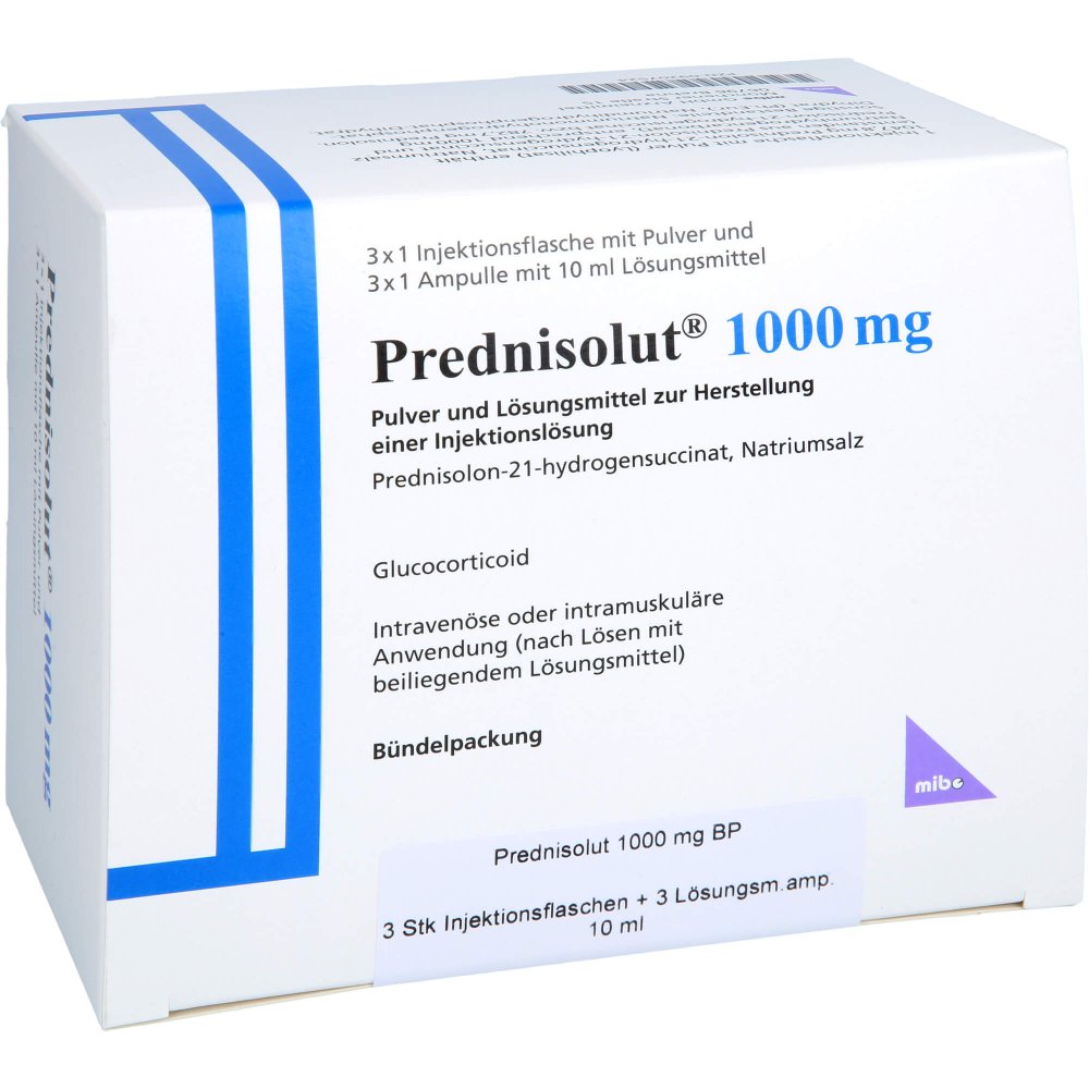 Prednisolut 1000 Mg Plv.U.Lsm.Z.H.E.Injektionslsg. (3 stk)