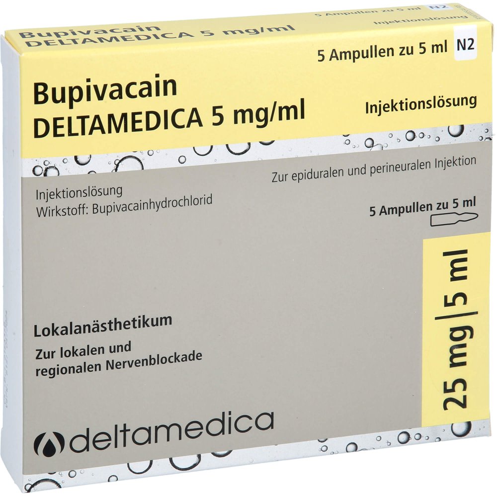 Bupivacain Deltamedica 5mg/Ml Inj.-L.25mg Amp. (5X5 ml)