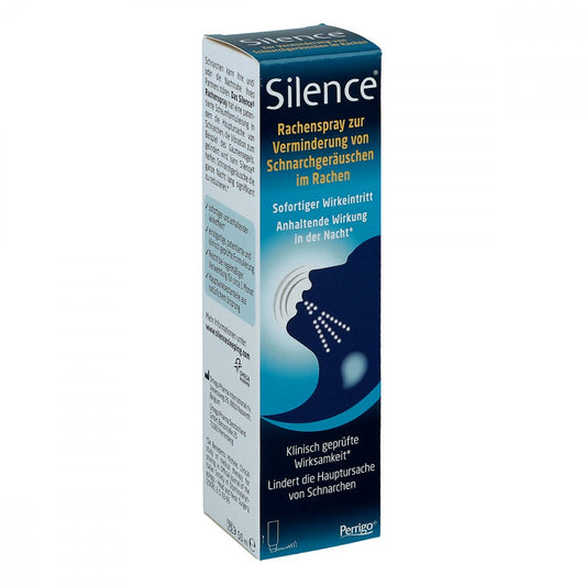 Das Produktfoto zeigt Silence Rachenspray (50 ml) PZN 09220795