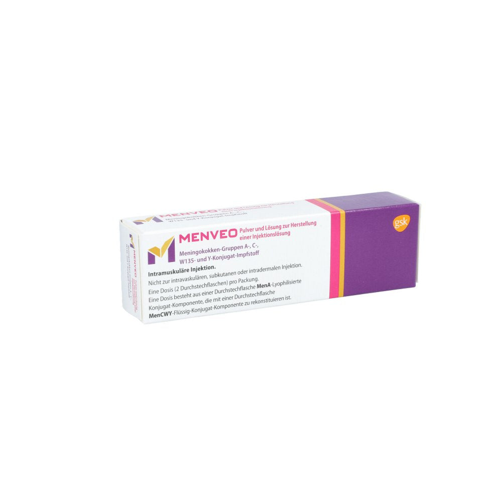 Das Produktfoto zeigt Menveo Plv.U.Lösung Z.Herst.E.Injektionslösung (0.5 ml) PZN 09223492