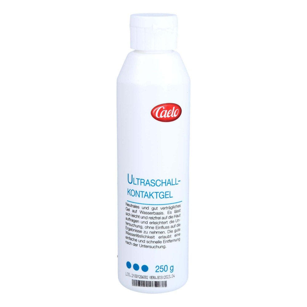Das Produktfoto zeigt Ultraschall Kontaktgel Caelo Hv-Packung (250 g) PZN 09234550