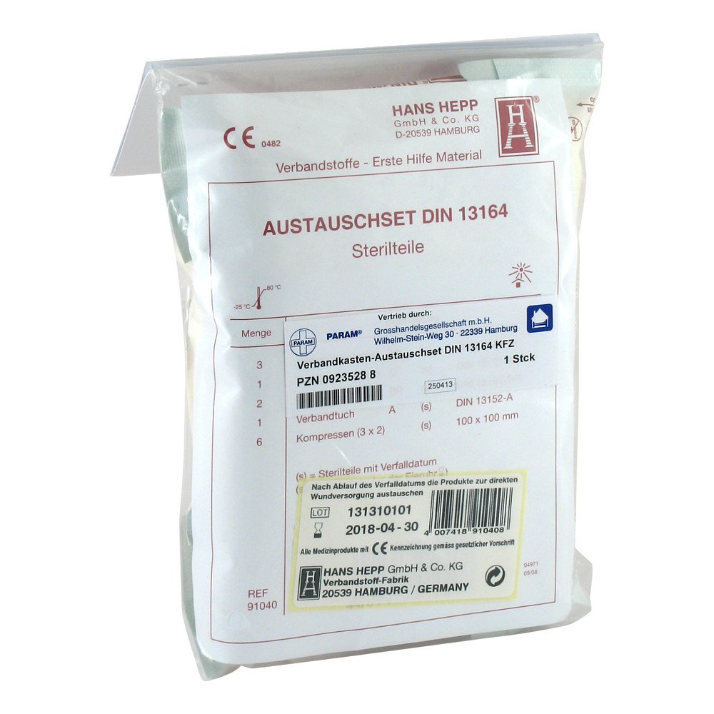 Das Produktfoto zeigt Verbandkasten Austauschset Kfz 13164 Param (1 stk) PZN 09235288