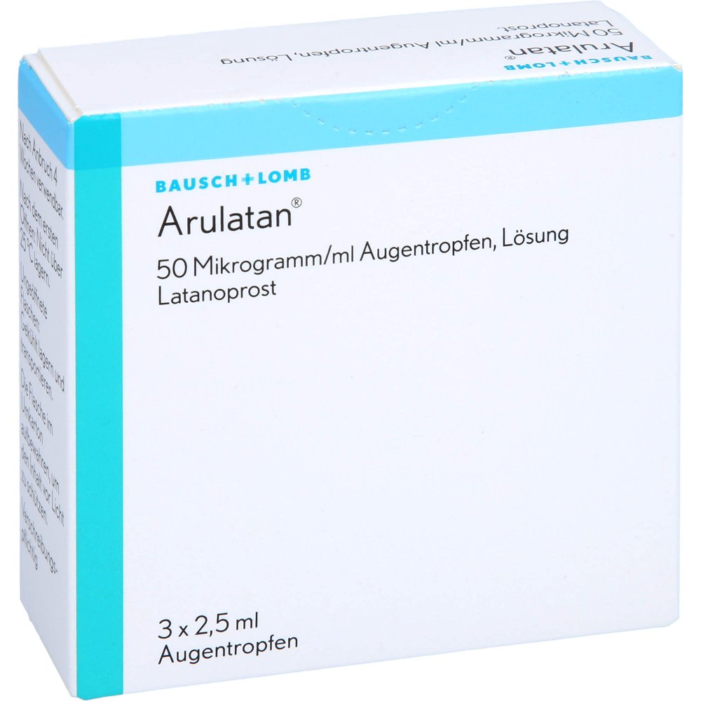Das Produktfoto zeigt Arulatan Augentropfen (3X2.5 ml) PZN 09241159