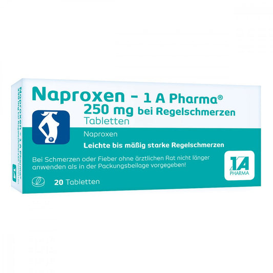 Naproxen-1a Pharma 250 Mg B.Regelschmerzen Tabl. (20 stk)