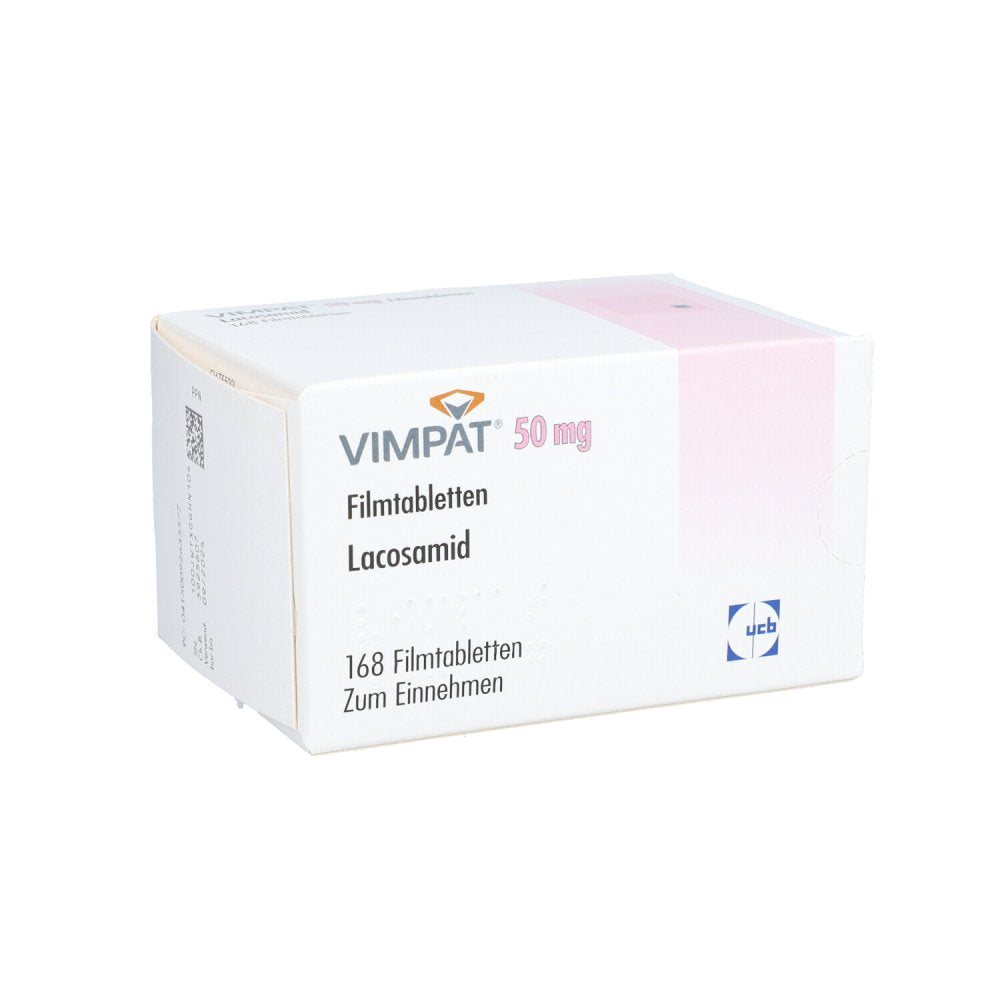 Das Produktfoto zeigt Vimpat 50 Mg Filmtabletten (168 stk) PZN 09263557