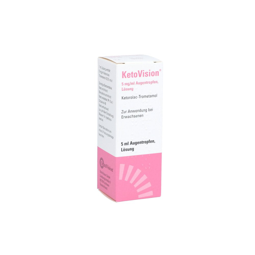 Das Produktfoto zeigt Ketovision 5 Mg/Ml Augentropfen (5 ml) PZN 09263758