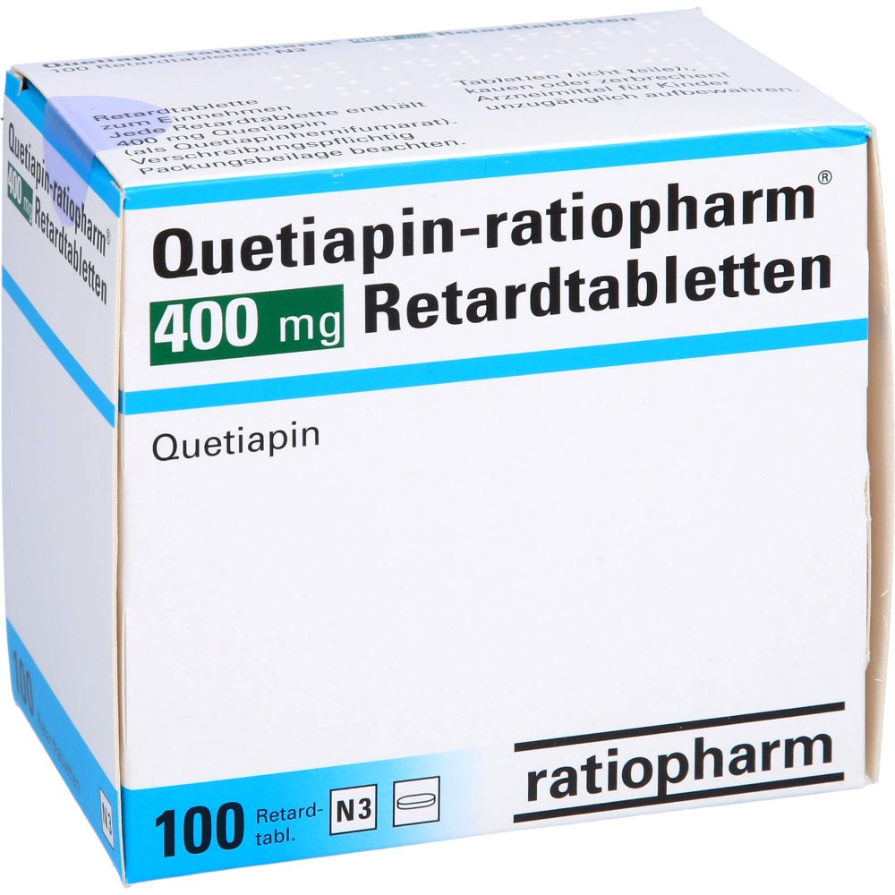Quetiapin-Ratiopharm 400 Mg Retardtabletten (100 stk)
