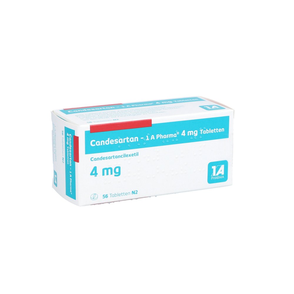 Das Produktfoto zeigt Candesartan-1a Pharma 4 Mg Tabletten (56 stk) PZN 09273107