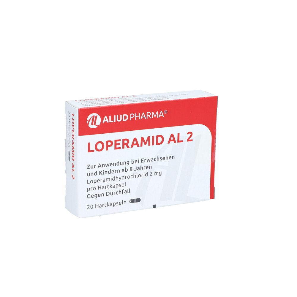 Das Produktfoto zeigt Loperamid Al 2 Hartkapseln (20 stk) PZN 09276287